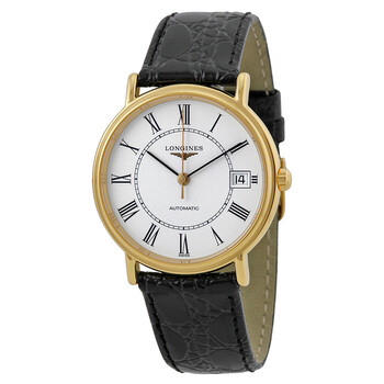 Presence Automatic Black Leather Watch L4.821.2.11.2