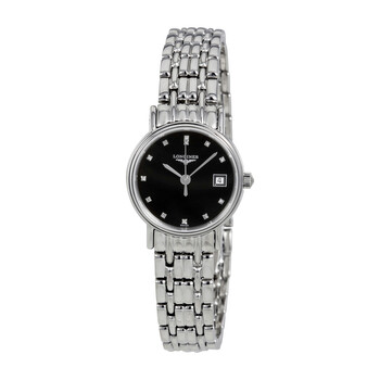 Presence Black Dial Watch L42204976