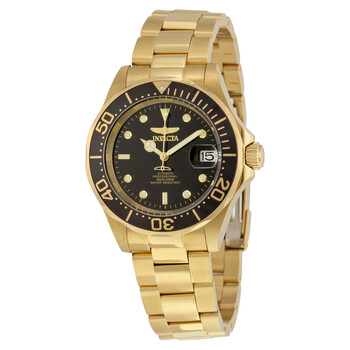 Pro Diver Automatic Black Dial Goldplated Watch