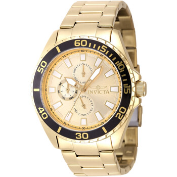 Pro Diver GMT Date Quartz Gold Dial Watch