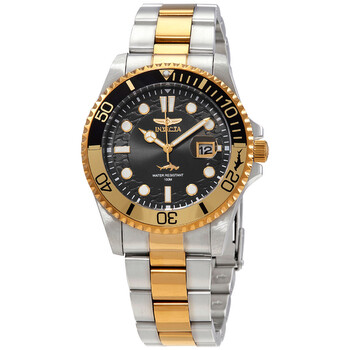 Pro Diver Quartz Black Dial Twotone Watch