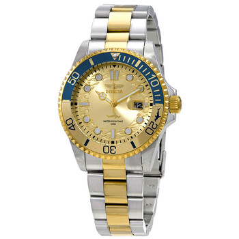 Pro Diver Quartz Gold Dial Twotone Watch