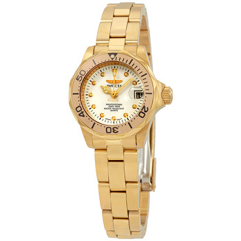 Pro Diver White Dial Goldplated Watch