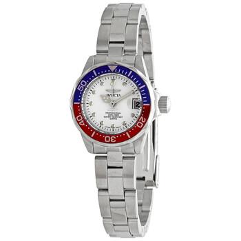 Pro Diver White Dial Stainless Steel Pepsi Bezel Watch