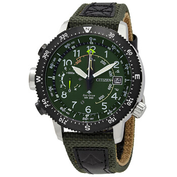 Promaster Altimeter EcoDrive Green Dial Watch BN404814X