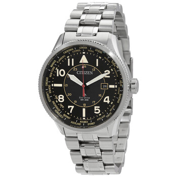 Promaster Sky World Time EcoDrive Black Dial Watch BX101053E