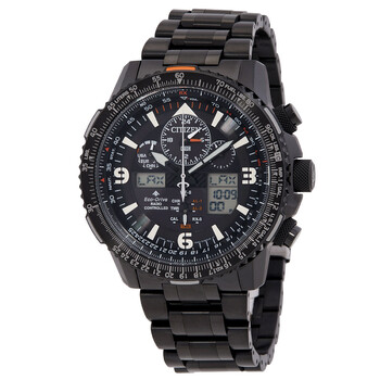 Promaster Skyhawk AT Perpetual Alarm World Time Chronograph AnalogDigital Black Dial Watch JY807551E