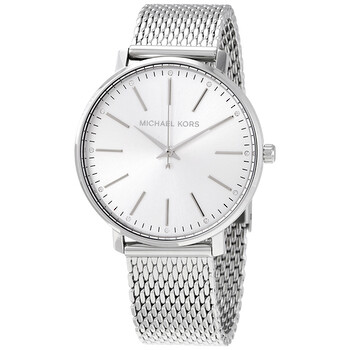 Pyper Quartz Crystal Silver Dial Watch MK4338