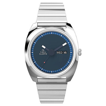 Q Timex 1975 Enigma Reissue Quartz Blue Dial Watch TW2W59800