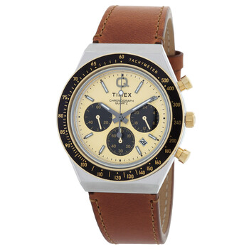 Q Timex Chronograph Quartz Gold Dial Watch TW2W64400