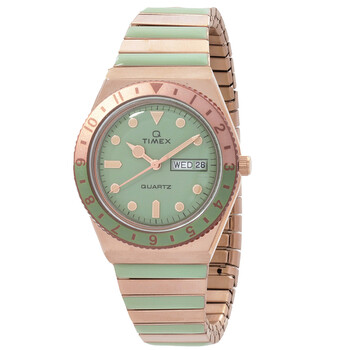 Q Timex Malibu Quartz Green Dial Watch TW2V38700VQ