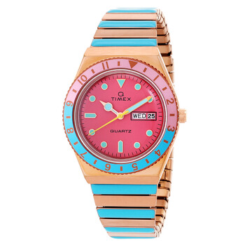 Q Timex Malibu Quartz Pink Dial Watch TW2U81500