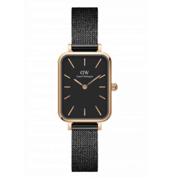 Quadro Quartz Black Dial Watch DW00100433