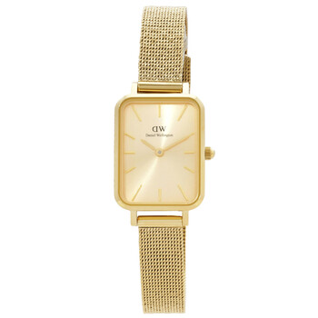 Quadro Quartz Gold Dial Watch DW00100485