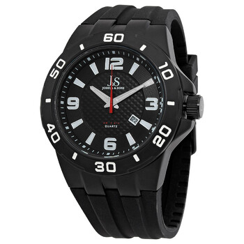 Quartz Black Dial Black Silicone Watch JX115BK