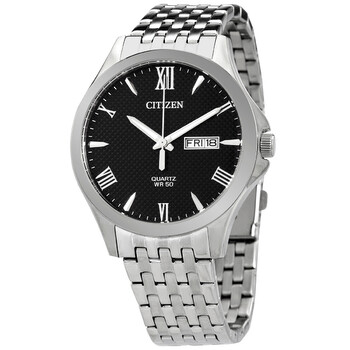 Quartz Black Dial Stainless Steel Watch BF202051E