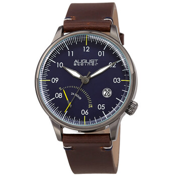 Quartz Blue Dial Brown Leather Watch AS8285GNBU