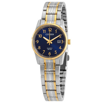Quartz Blue Dial Twotone Watch EU600456L