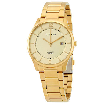 Quartz Champagne Dial Goldtone Watch BD004383P