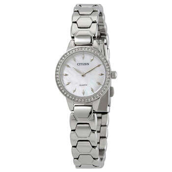 Quartz Crystal Mother of Pearl Dial Watch EZ701056D