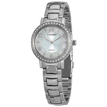 Quartz Crystal Silver Dial Watch EL304055L