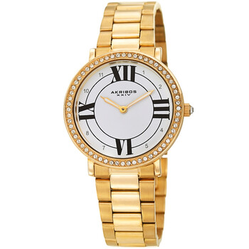 Quartz Crystal White Dial Watch AK1036YG