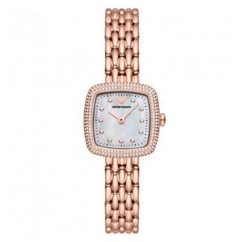 Quartz Crystal White Mother of Pearl Dial Watch AR11496