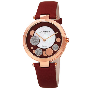 Quartz Diamond Red Dial Watch AK1069BUR