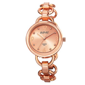 Quartz Diamond Rose Dial Rose Goldtone Watch AS8132RG