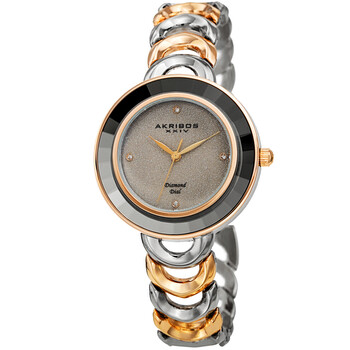 Quartz Diamond Silver Dial Watch AK1088TTG