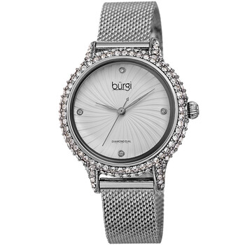 Quartz Diamond Silver Dial Watch BUR250SS