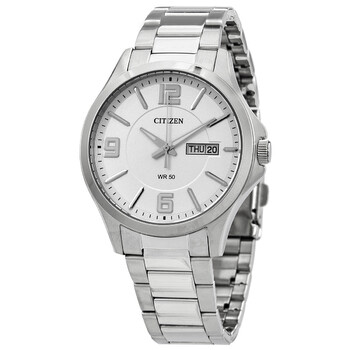 Quartz Silver Dial Stainless Steel Watch BF200155A