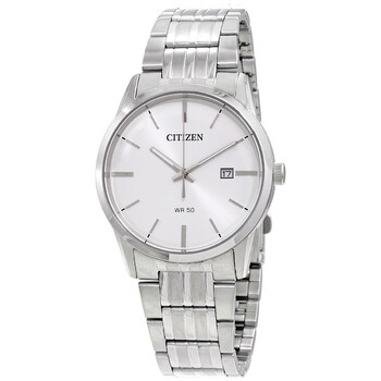 Quartz Silver Dial Stainless Steel Watch BI500052A