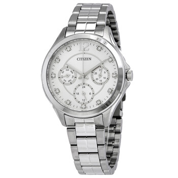 Quartz White Crystals Dial Watch ED814057A