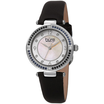Quartz White Dial Black Leather Watch BUR251BK