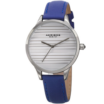 Quartz White Dial Blue Leather Watch AK1005BU