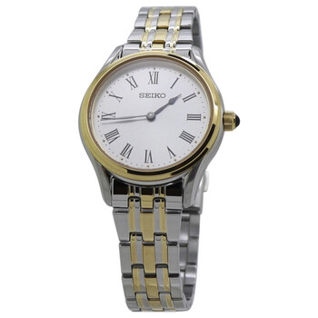 Quartz White Dial Twotone Watch SWR070P1