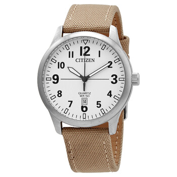 Quartz White Dial White Nylon Watch BI105005A