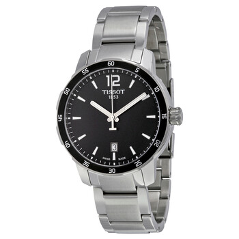 Quickster Black Dial Stainless Steel Watch T0954101105700