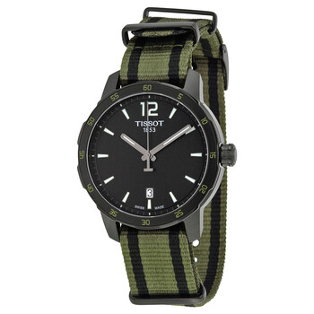 Quickster Black Dial Watch T0954103705700