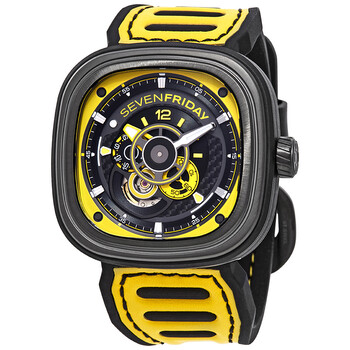 Racing Team Automatic Yellow Skeleton Dial Watch P3B03