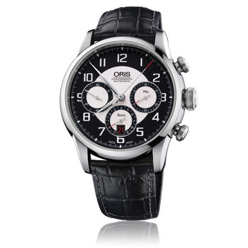 Raid Black and silver Dial Automatic Black Leather  Watch 01 676 7603 4094SET