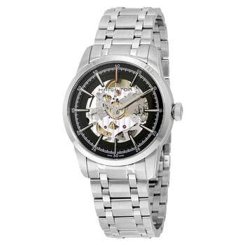 Railroad Automatic Black Skeleton Dail Watch H40655131