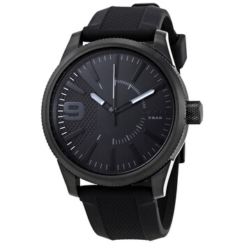Rasp Black Dial Black Silicone Watch DZ1807