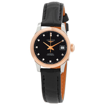 Record Automatic Chronometer Diamond Black Dial Watch L23205572