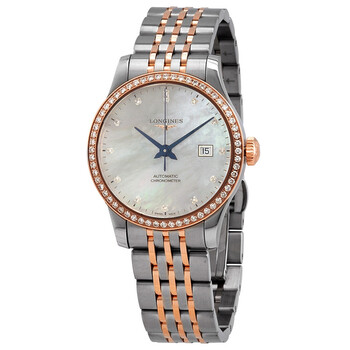 Record Automatic Chronometer Diamond White Mother of Pearl Dial Watch L2.321.5.89.7