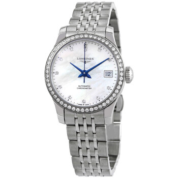 Record Automatic Diamond White Mother of Pearl Dial Watch L2.320.0.87.6