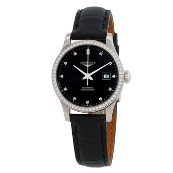 Record Diamond Black Dial Watch L23210572