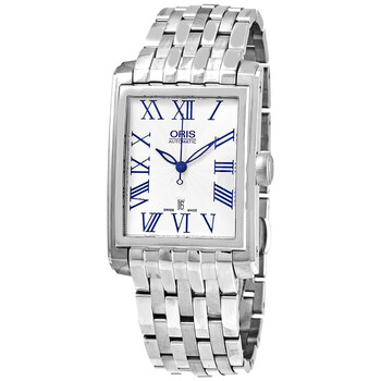 Rectangular Automatic Silver Dial Watch 01 583 7657