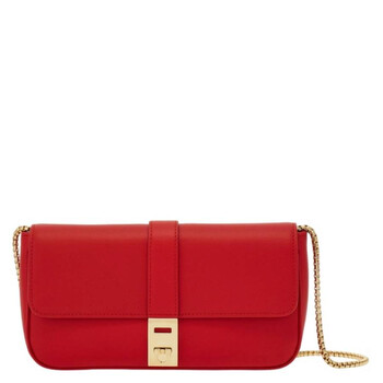 Red Calfskin Mini Chain Bag